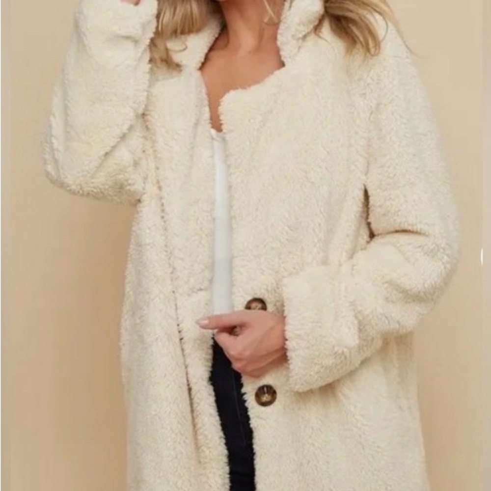 Saints & Hearts brand teddy coat